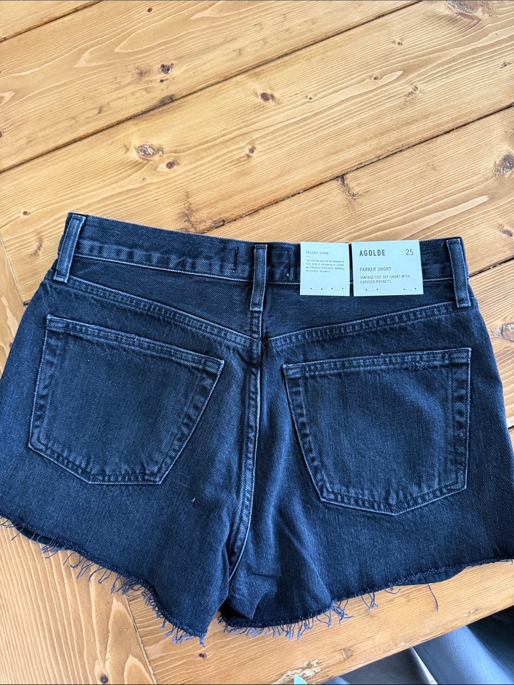 Agolde Black PARKER Shorts in Trance